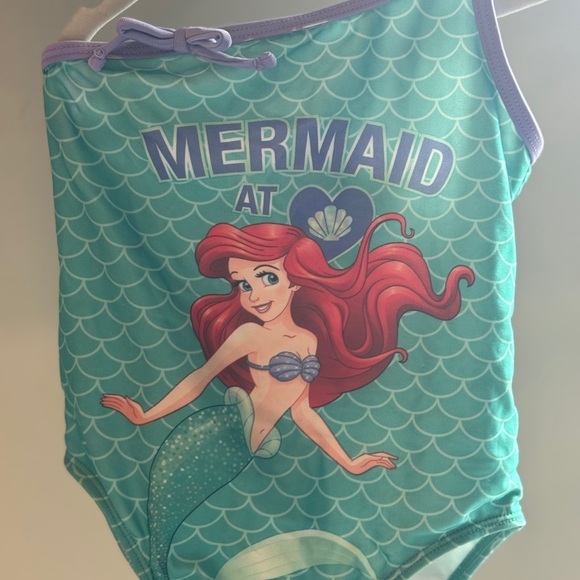 Disney Other - Disney Ariel Kids One-Piece Swimsuit - Aqua & Purple 4/5